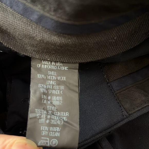 Theory Testra 2C Contour Wool Navy Pants Size 8 Made in USA - Picture 9 of 9